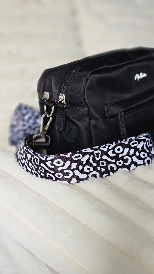 Black and White Leopard Strap